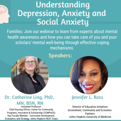 Secondary Virtual Learning School presents A Mental Wellness Webinar with JHU HEAT Corps